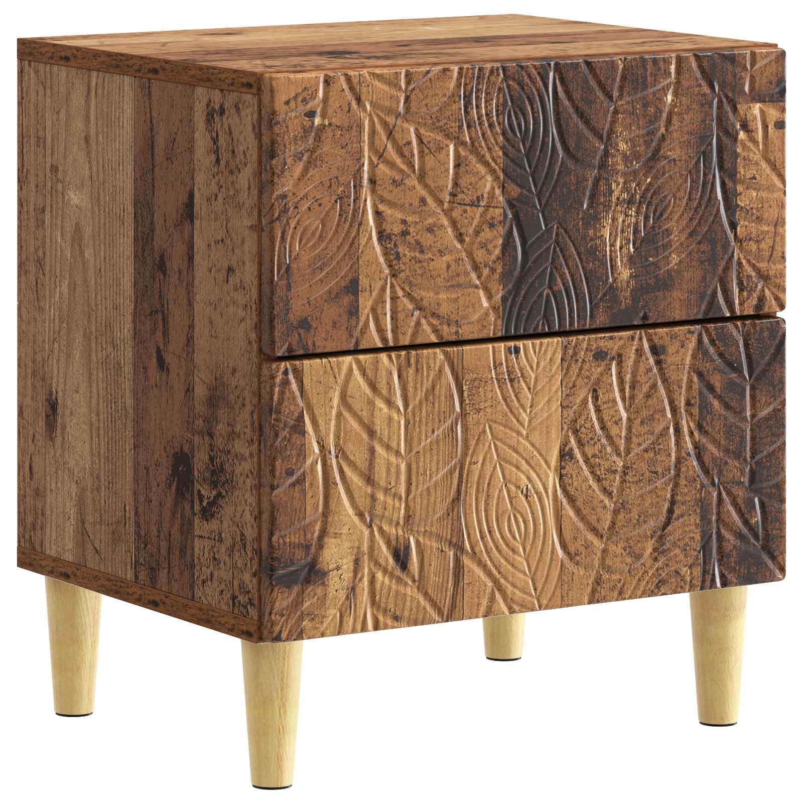 vidaXL Bedside Table 2 pcs Old Wood 43 x 34.5 x 48 cm Engineered Wood 4