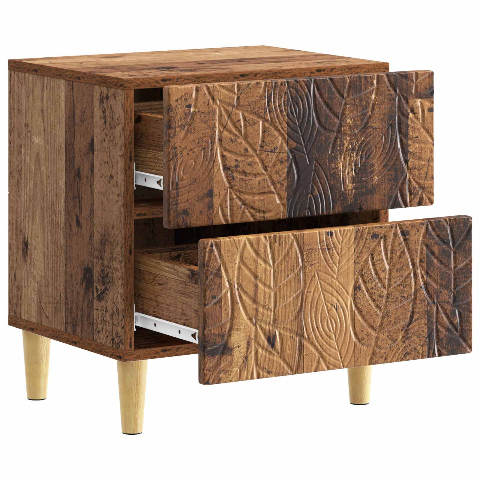 vidaXL Bedside Table 2 pcs Old Wood 43 x 34.5 x 48 cm Engineered Wood 5