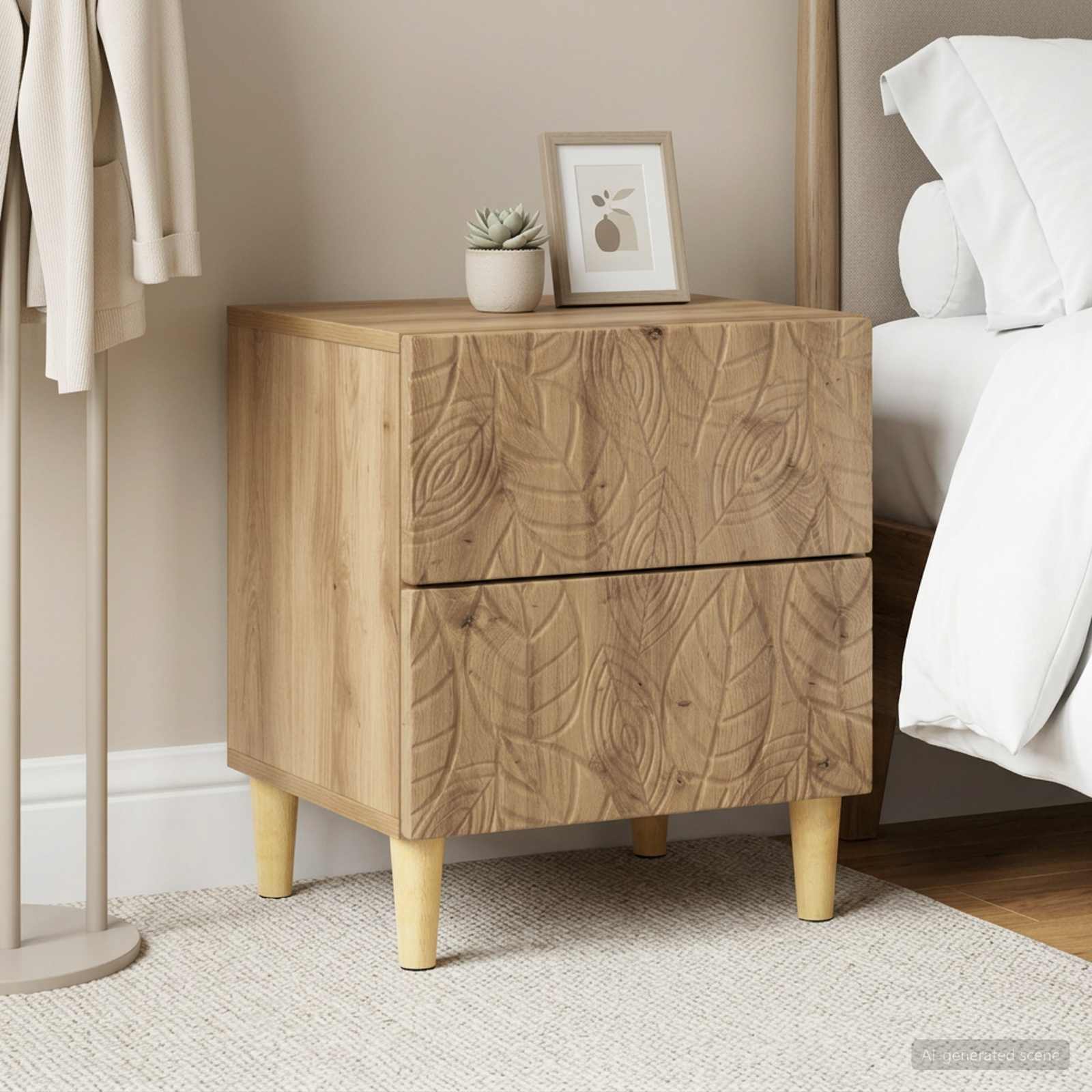 vidaXL Bedside Table 2 pcs Artisan Oak 43 x 34.5 x 48 cm 1