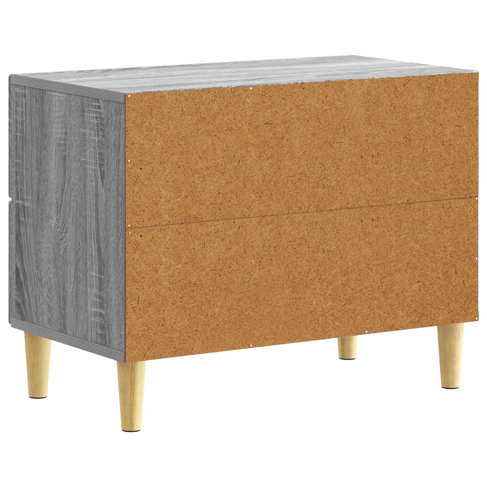 vidaXL Bedside Table Grey Sonoma 62 x 34.5 x 48 cm Engineered Wood 6