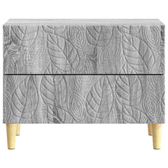 vidaXL Bedside Table Grey Sonoma 62 x 34.5 x 48 cm Engineered Wood 4