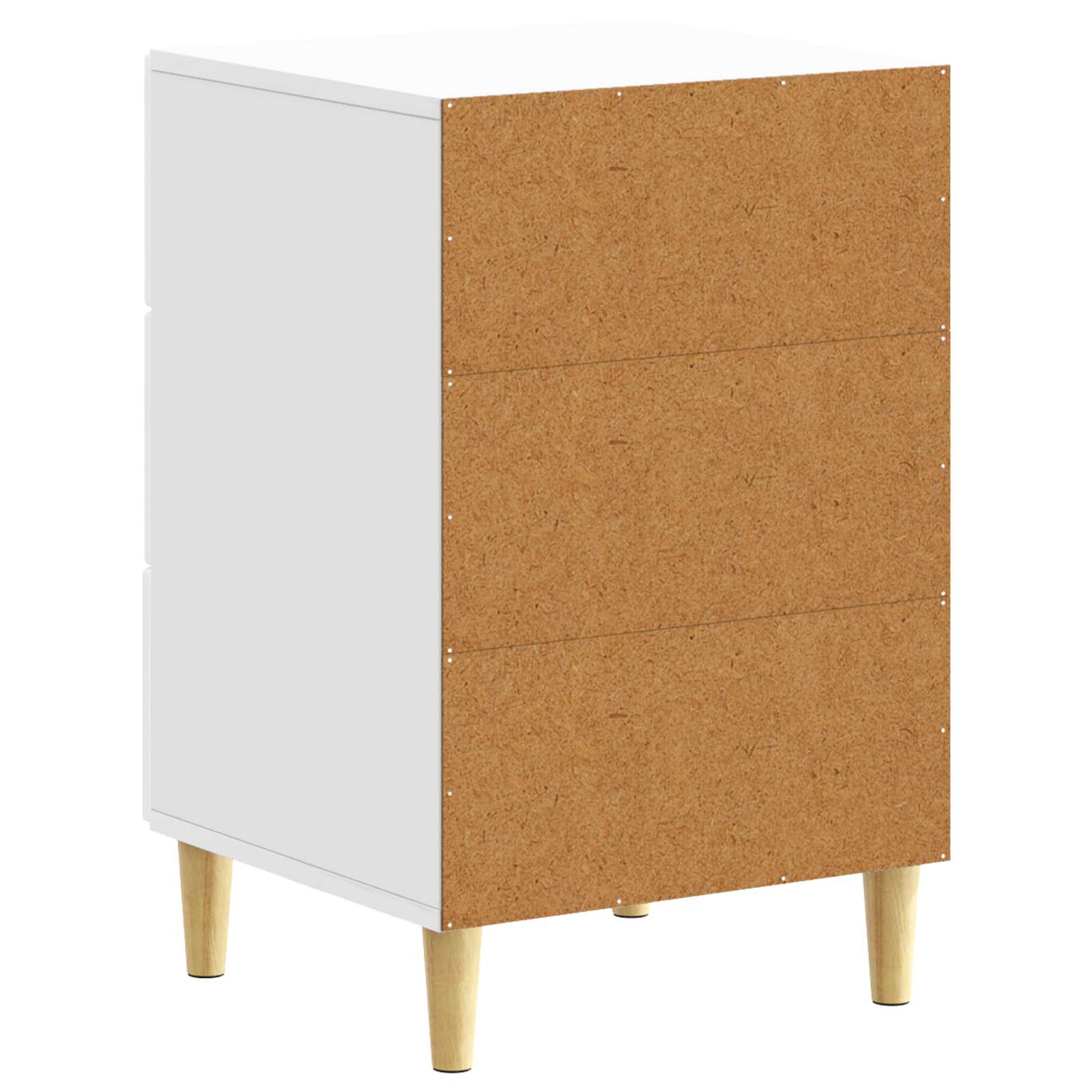 vidaXL Bedside Table High Gloss White 43 x 39.5 x 66.5 cm 6