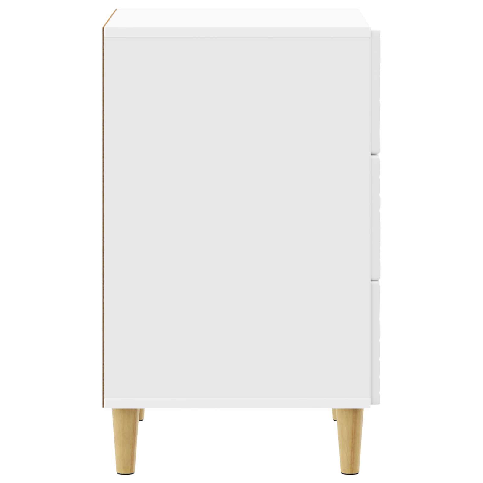 vidaXL Bedside Table High Gloss White 43 x 39.5 x 66.5 cm 5