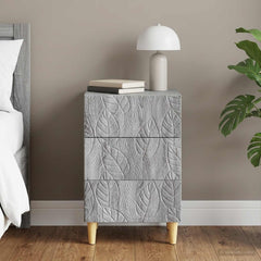 Bedside Table 43 x 41 x 66.5 cm Engineered Wood Grey sonoma