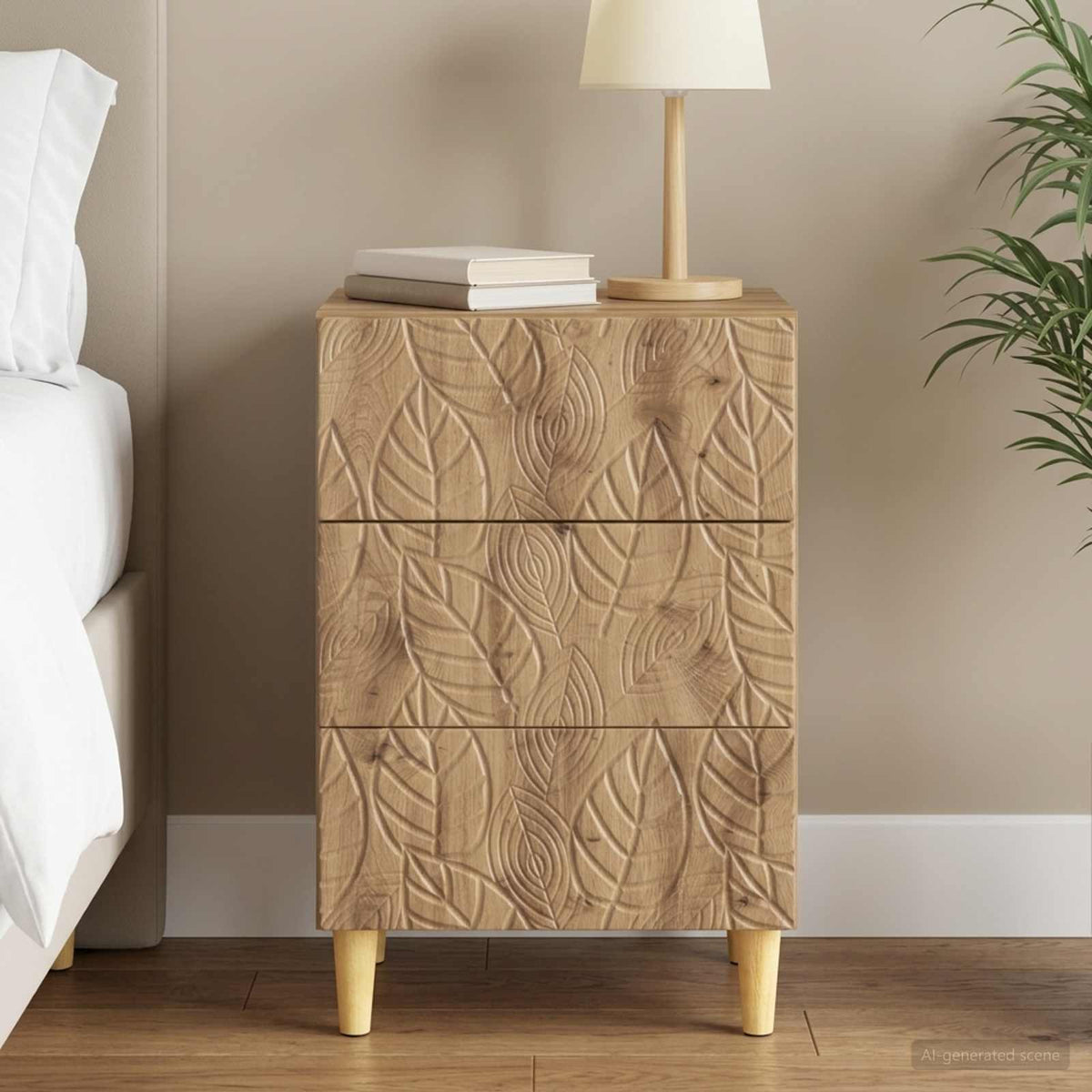 Bedside Table 43 x 41 x 66.5 cm Engineered Wood Artisan oak