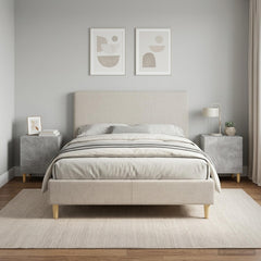 Bedside Table 43 x 34.5 x 50 cm Engineered Wood Concrete grey 2