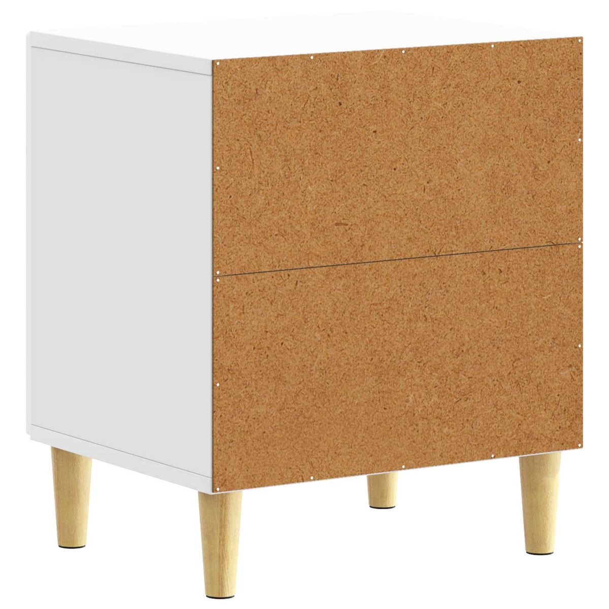 Bedside Table 43 x 34.5 x 50 cm Engineered Wood High gloss white 1