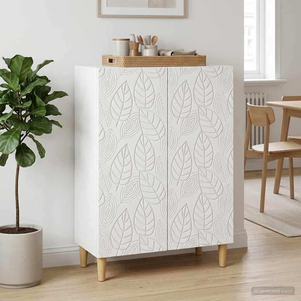 Sideboard 66 x 34.5 x 90 cm Engineered Wood White