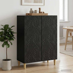 Sideboard 66 x 34.5 x 90 cm Engineered Wood Black