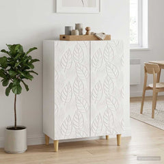Sideboard 66 x 34.5 x 90 cm Engineered Wood High gloss white