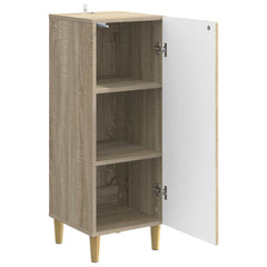 vidaXL Sideboard Sonoma Oak 33 x 34.5 x 90 cm Engineered Wood 4