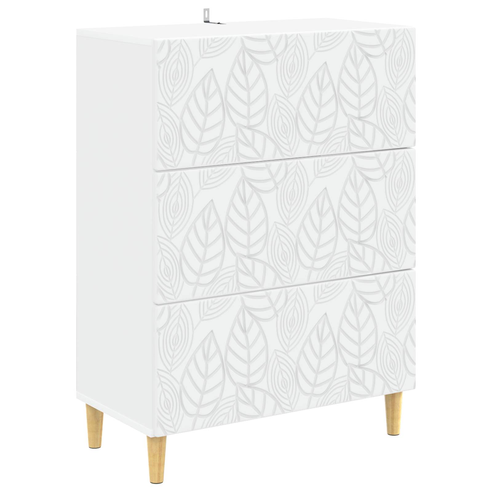 vidaXL Drawer Cabinet White 66 x 34.5 x 90 cm Engineered Wood 2