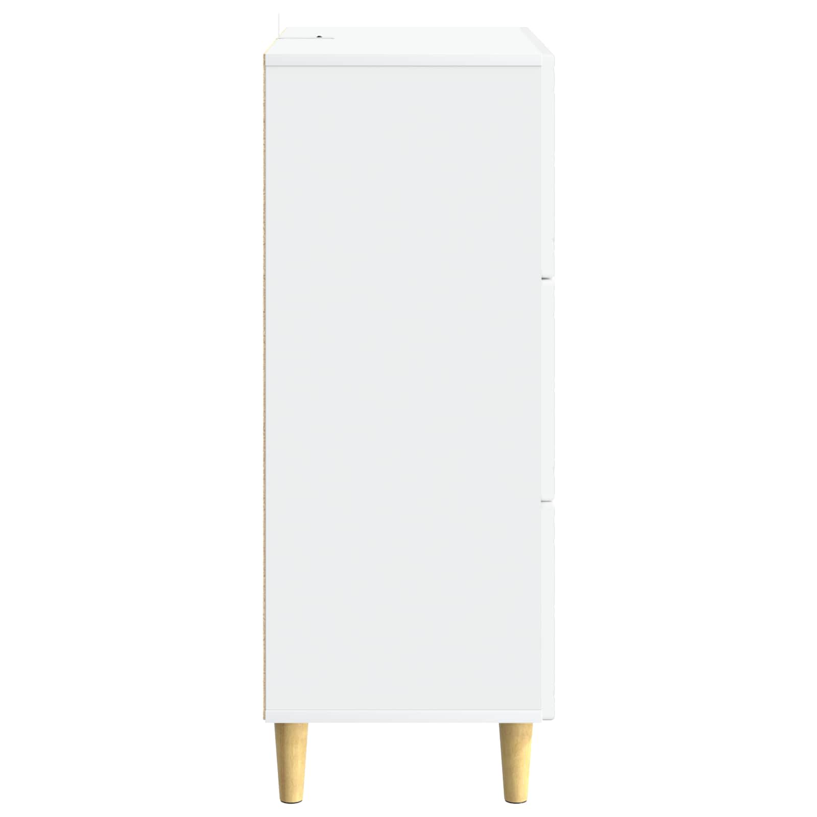 vidaXL Drawer Cabinet White 66 x 34.5 x 90 cm Engineered Wood 6