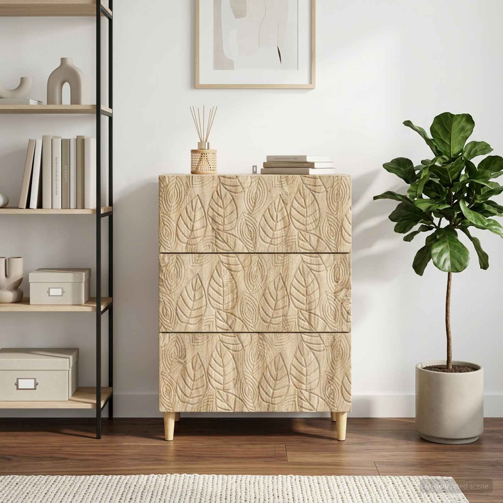 vidaXL Drawer Cabinet Sonoma Oak 66 x 34.5 x 90 cm Engineered Wood 1