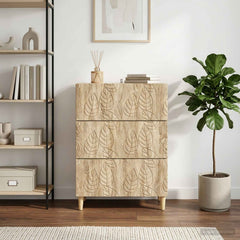 vidaXL Drawer Cabinet Sonoma Oak 66 x 34.5 x 90 cm Engineered Wood 1
