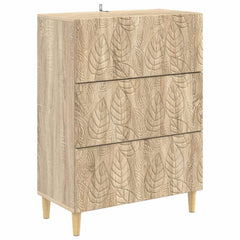vidaXL Drawer Cabinet Sonoma Oak 66 x 34.5 x 90 cm Engineered Wood 2