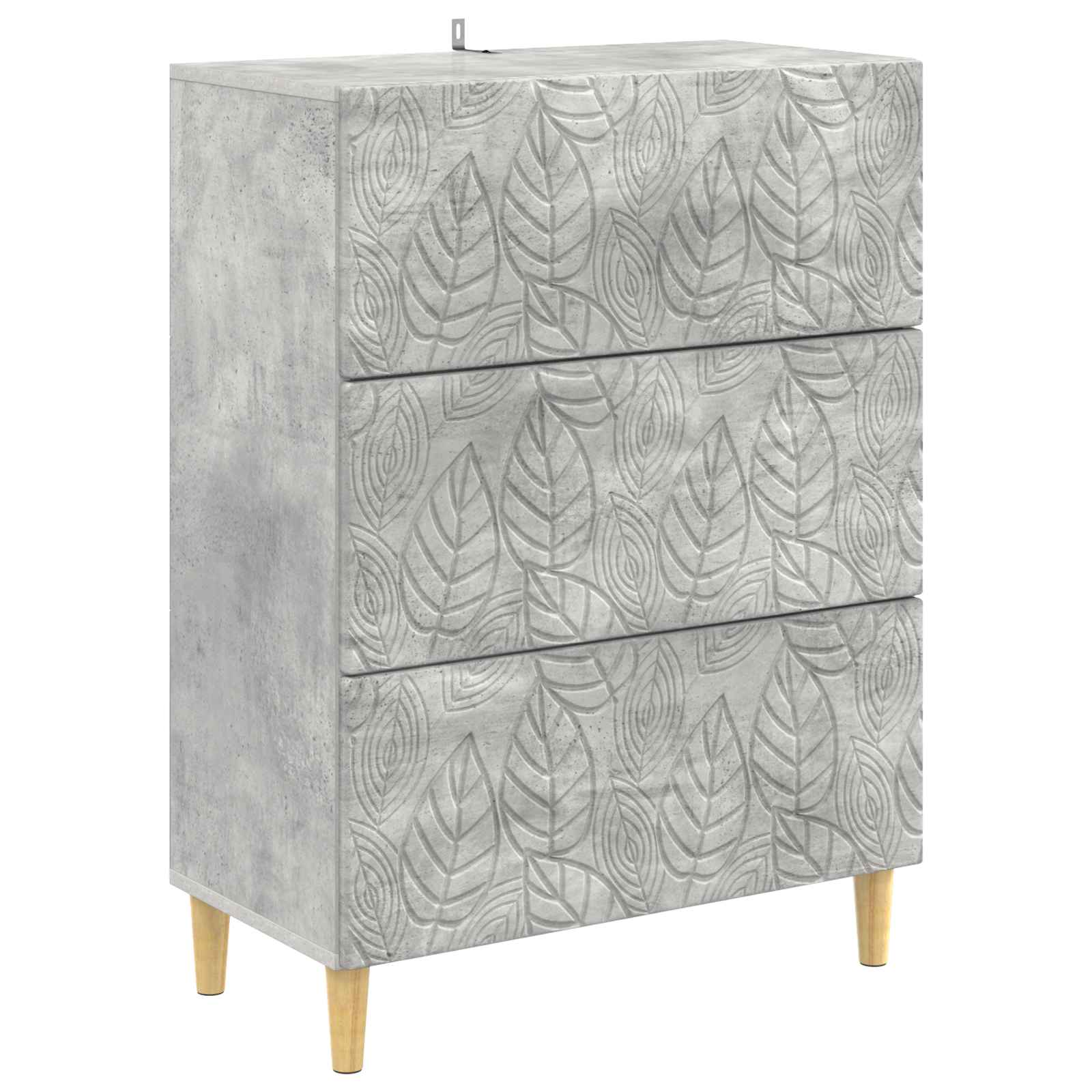vidaXL Drawer Cabinet Concrete Grey 66 x 34.5 x 90 cm Engineered Wood 2