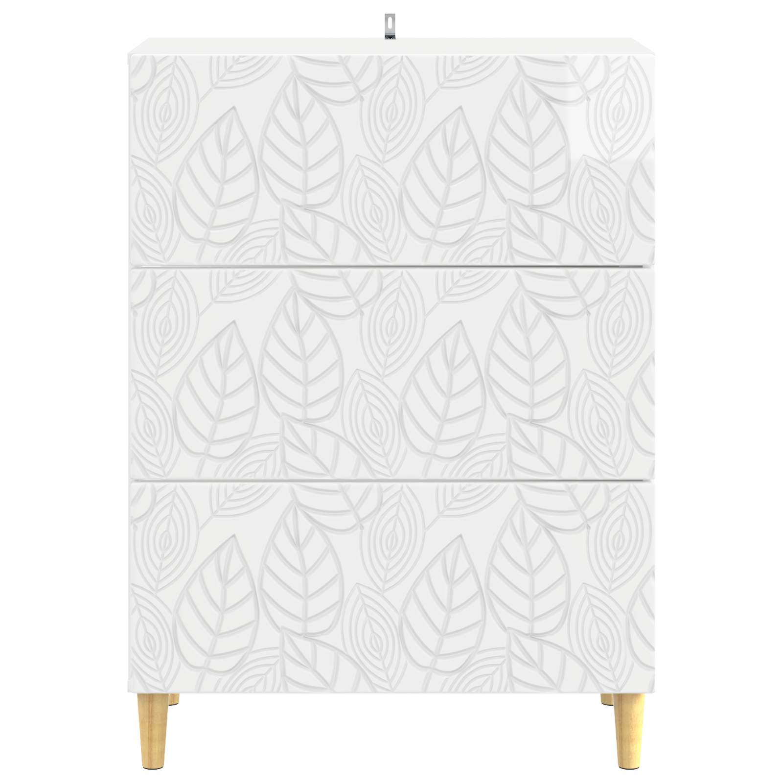 vidaXL Drawer Cabinet High Gloss White 66 x 34.5 x 90 cm 5