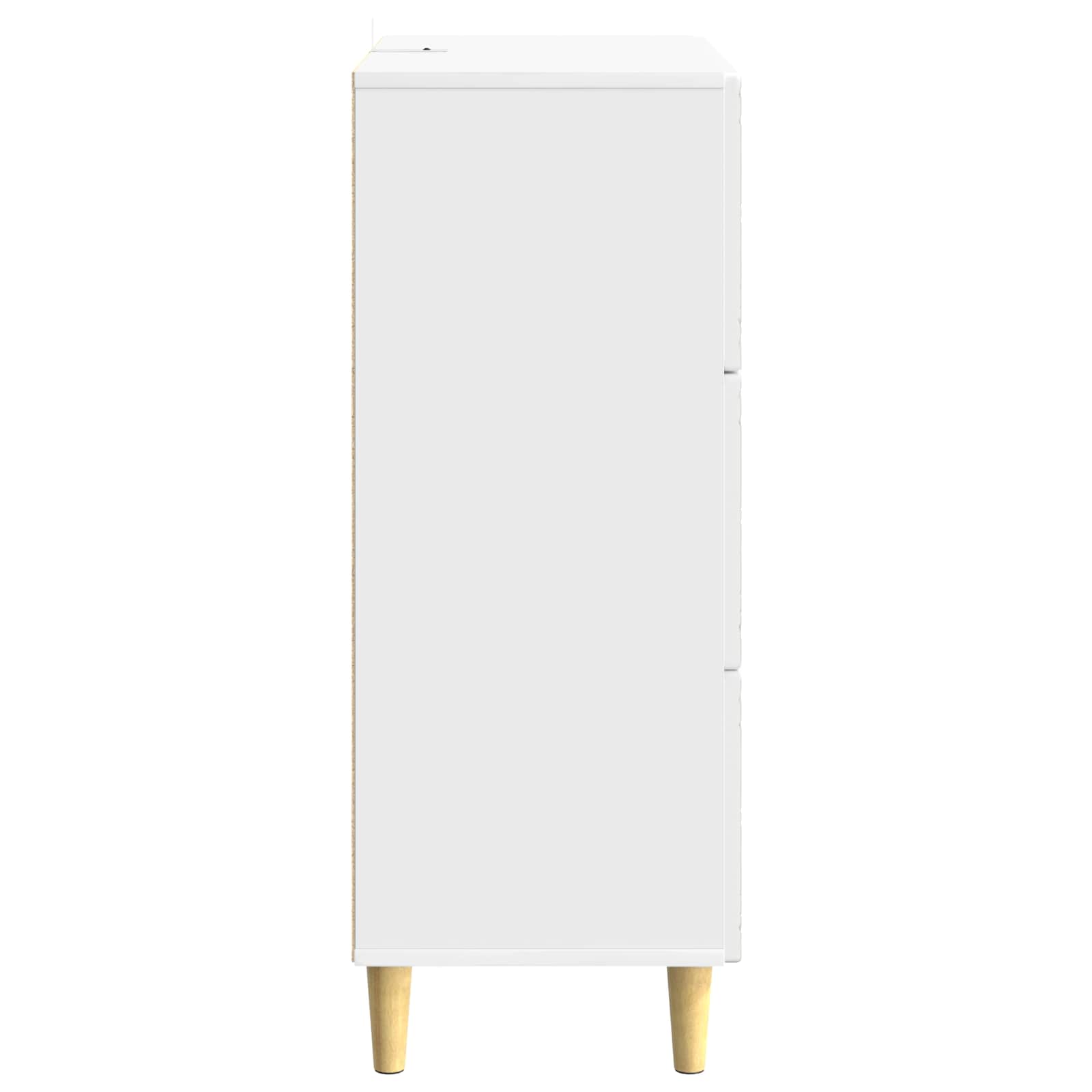 vidaXL Drawer Cabinet High Gloss White 66 x 34.5 x 90 cm 6