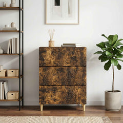 vidaXL Drawer Cabinet Smoked Oak 66 x 34.5 x 90 cm Engineered Wood 1