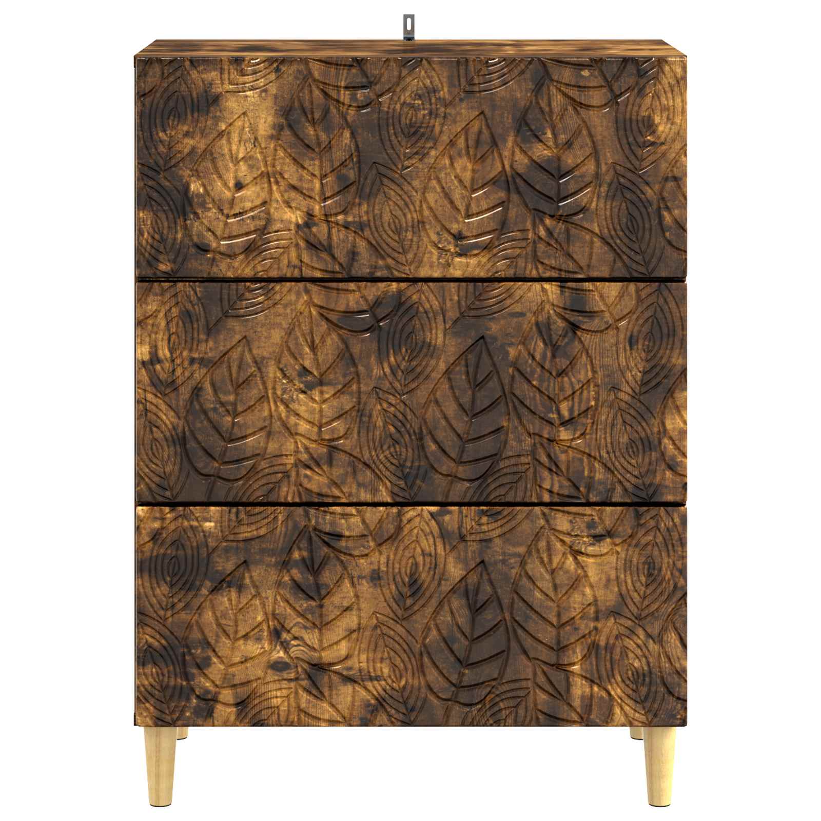 vidaXL Drawer Cabinet Smoked Oak 66 x 34.5 x 90 cm Engineered Wood 5