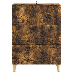 vidaXL Drawer Cabinet Smoked Oak 66 x 34.5 x 90 cm Engineered Wood 5