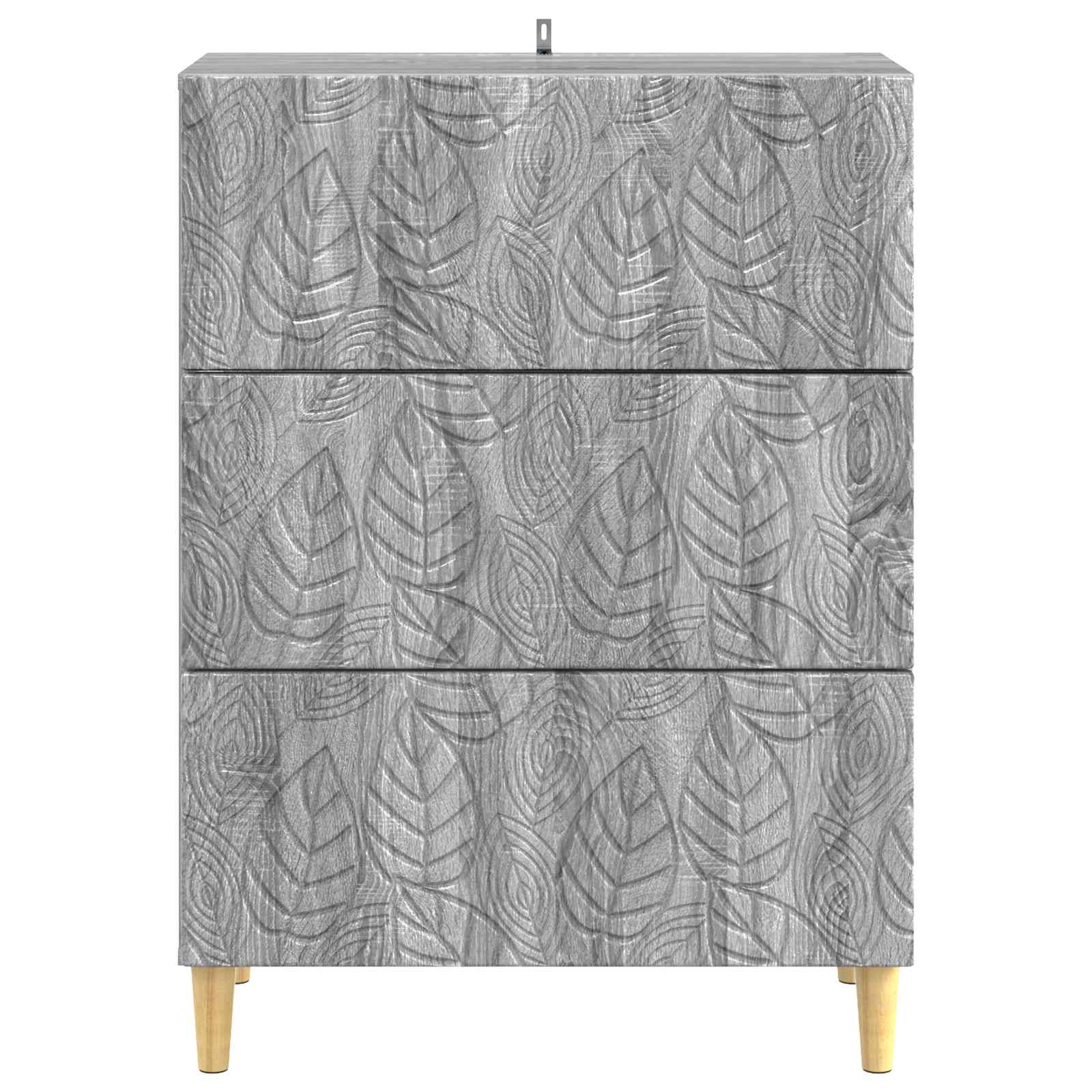 vidaXL Drawer Cabinet Grey Sonoma 66 x 34.5 x 90 cm Engineered Wood 5