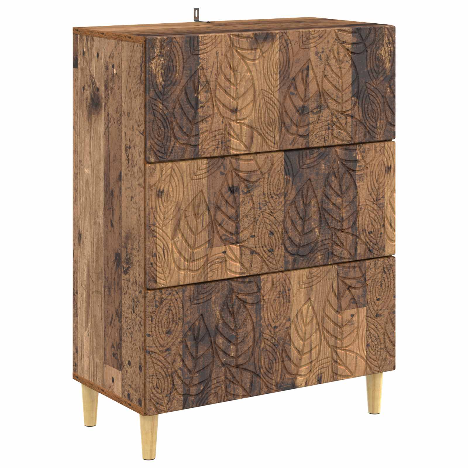 vidaXL Drawer Cabinet Old Wood 66 x 34.5 x 90 cm Engineered Wood 2