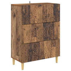 vidaXL Drawer Cabinet Old Wood 66 x 34.5 x 90 cm Engineered Wood 2
