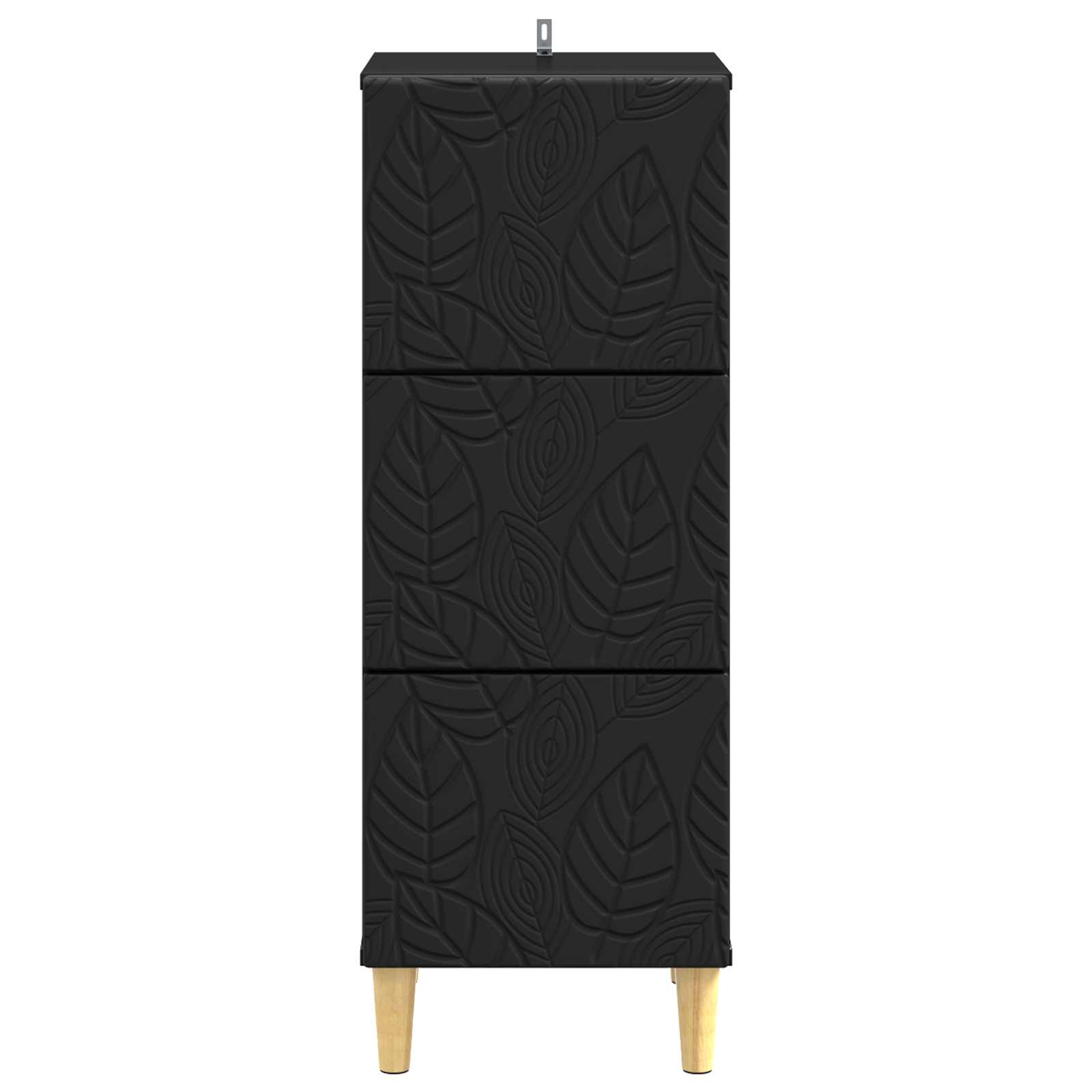 vidaXL Drawer Cabinet Black 33 x 34.5 x 90 cm Engineered Wood 5