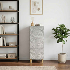 vidaXL Drawer Cabinet Concrete Grey 33 x 34.5 x 90 cm Engineered Wood 1