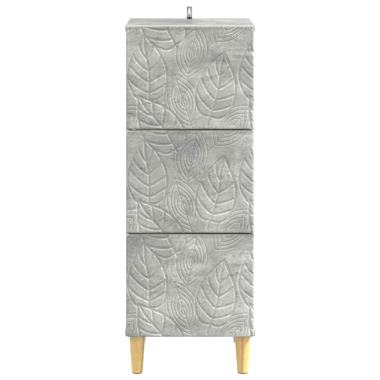 vidaXL Drawer Cabinet Concrete Grey 33 x 34.5 x 90 cm Engineered Wood 5