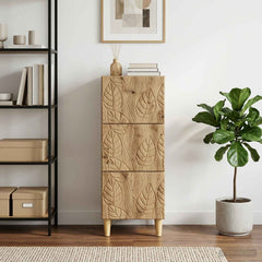 vidaXL Drawer Cabinet 33 x 34.5 x 90 cm Engineered Wood Artisan Oak 1