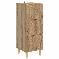 vidaXL Drawer Cabinet 33 x 34.5 x 90 cm Engineered Wood Artisan Oak 2