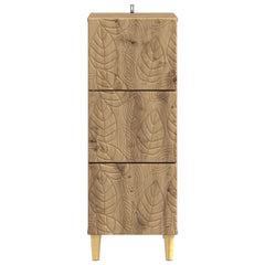 vidaXL Drawer Cabinet 33 x 34.5 x 90 cm Engineered Wood Artisan Oak 5