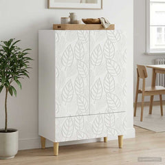Sideboard 66 x 34.5 x 95 cm Engineered Wood White