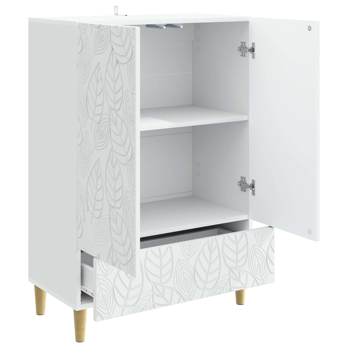 Sideboard 66 x 34.5 x 95 cm Engineered Wood White