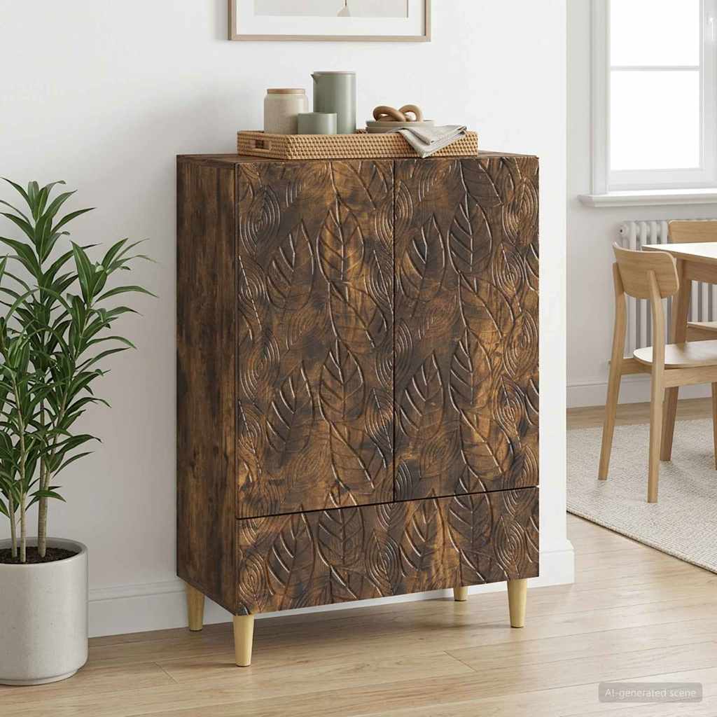 Sideboard 66 x 34.5 x 95 cm Engineered Wood Smoked oak