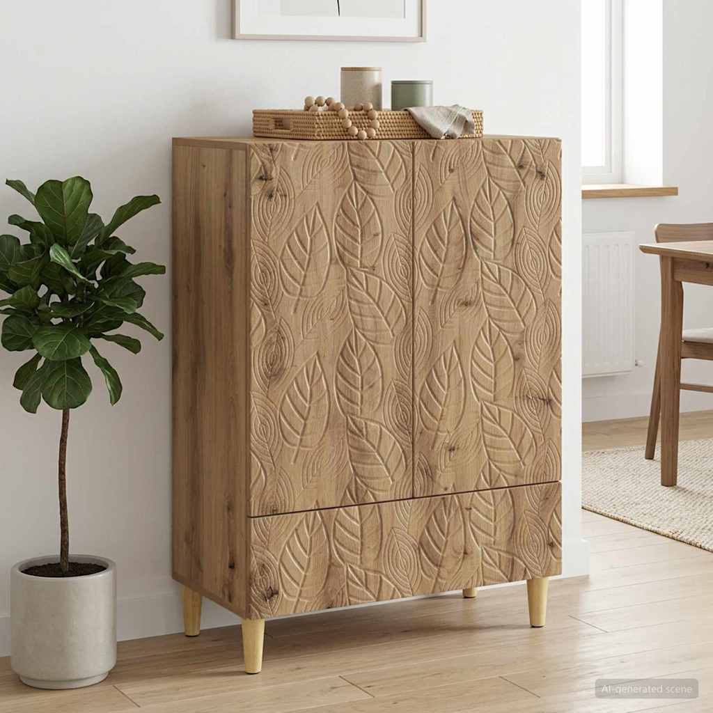 Sideboard 66 x 34.5 x 95 cm Engineered Wood Artisan oak