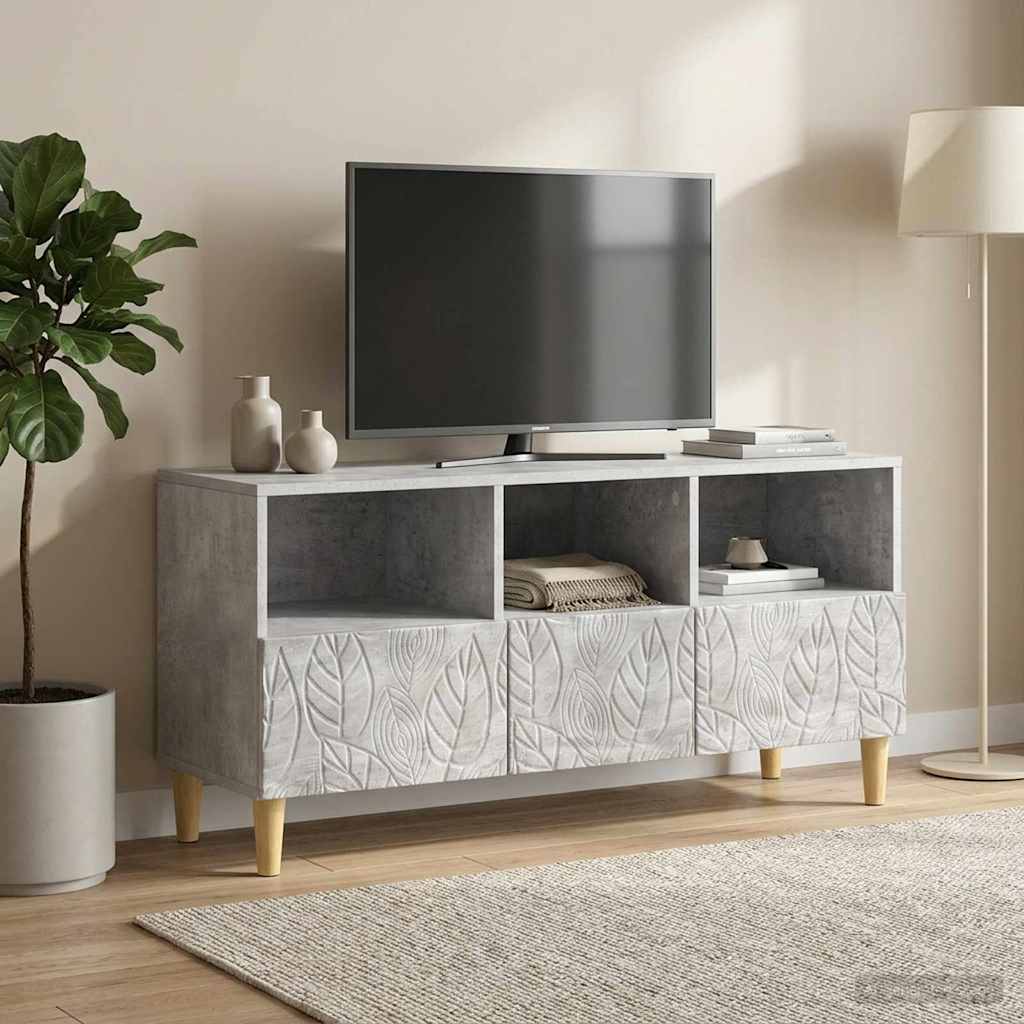 TV Cabinet 102 x 34.5 x 50 cm Engineered Wood Concrete grey