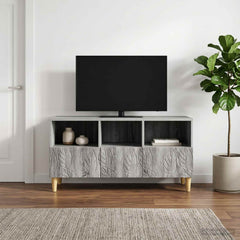 TV Cabinet 102 x 34.5 x 50 cm Engineered Wood Grey sonoma