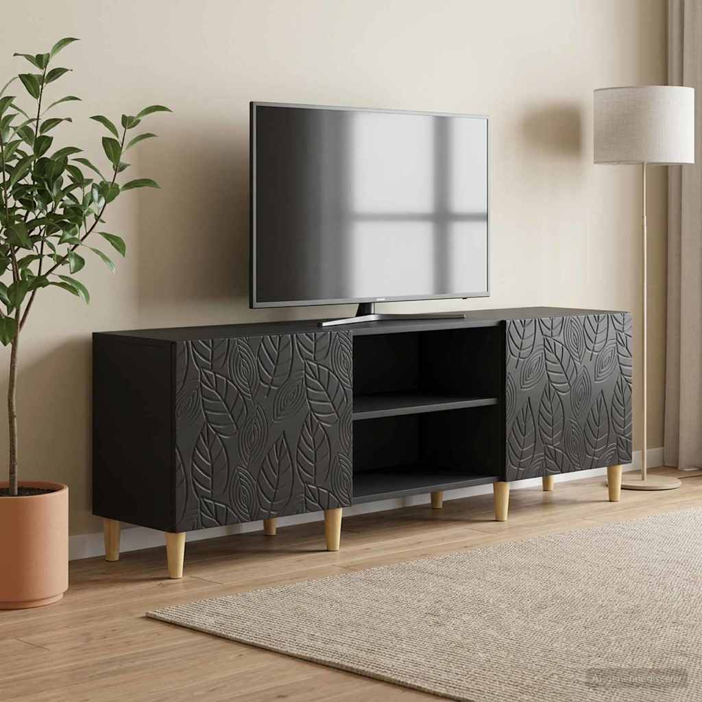 TV Cabinet 150 x 31 x 50 cm Engineered Wood Black