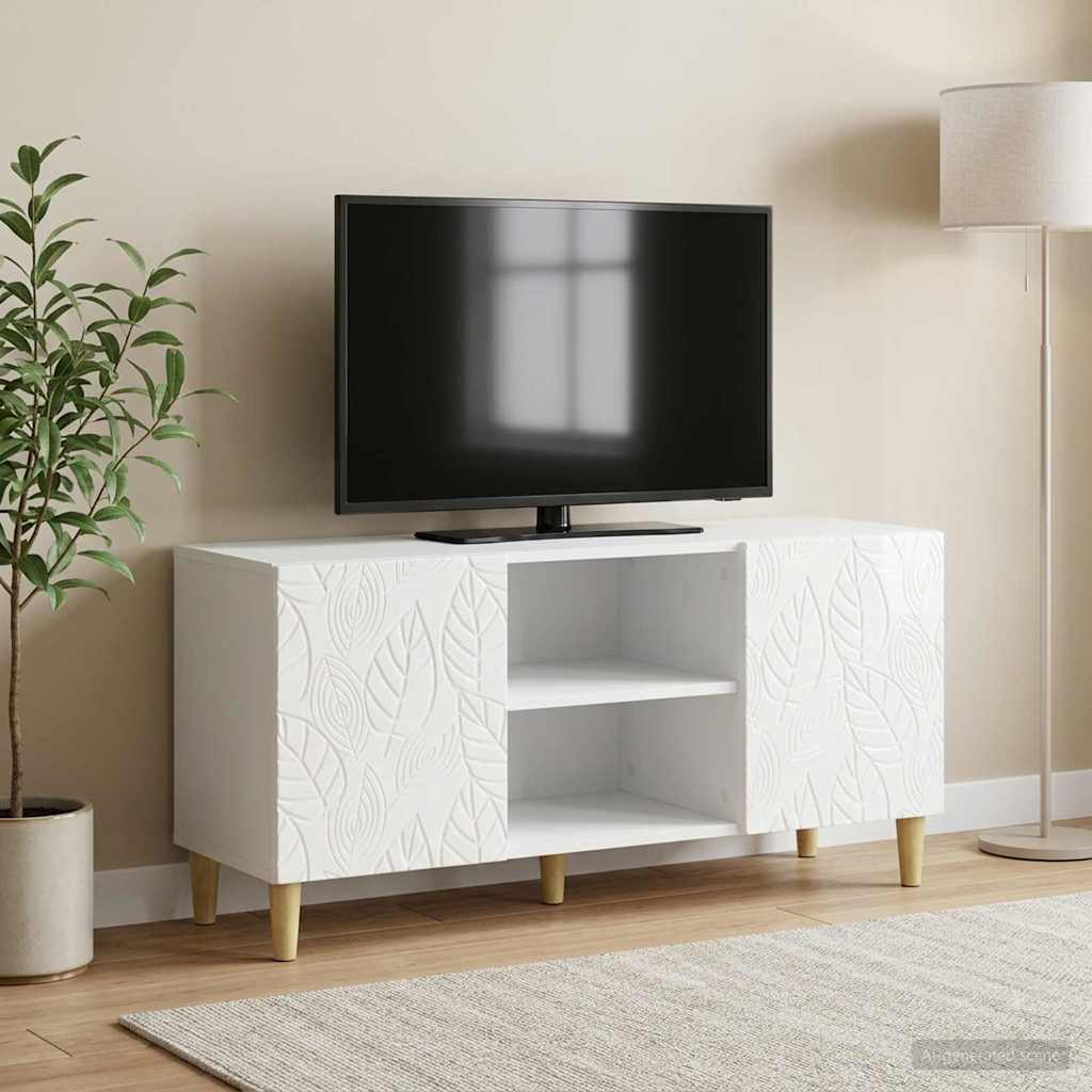 TV Cabinet 102 x 34.5 x 50 cm Engineered Wood High gloss white