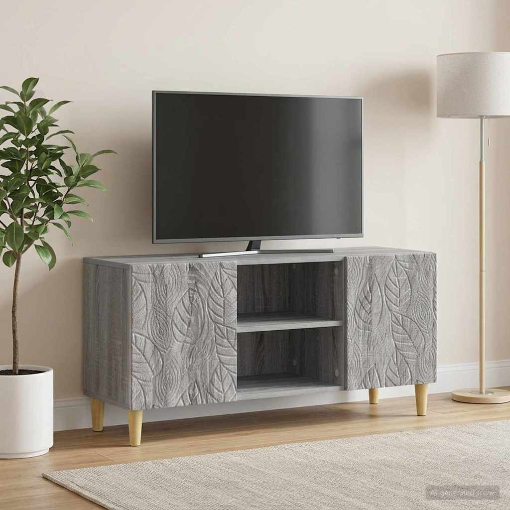 TV Cabinet 102 x 34.5 x 50 cm Engineered Wood Grey sonoma