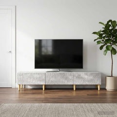TV Cabinet 147 x 34.5 x 30 cm Engineered Wood Concrete grey