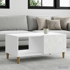 Coffee Table 90 x 50 x 40 cm Engineered Wood White