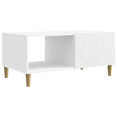 Coffee Table 90 x 50 x 40 cm Engineered Wood White