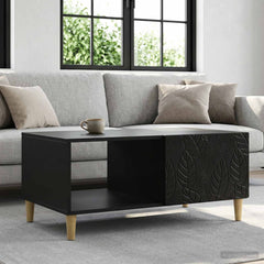 Coffee Table 90 x 50 x 40 cm Engineered Wood Black