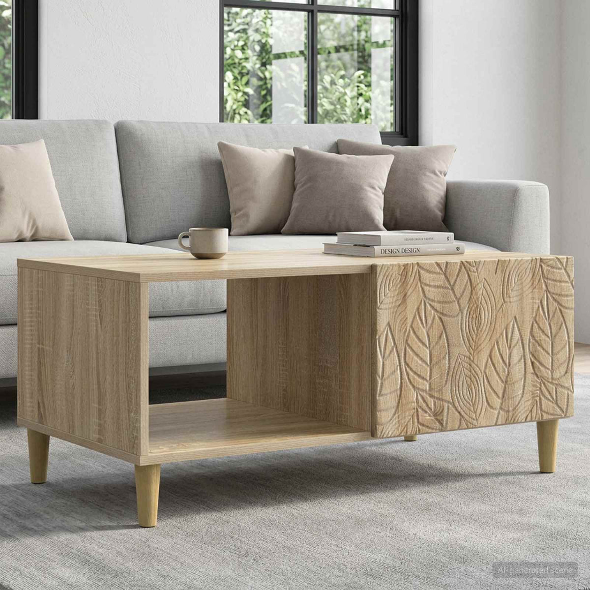Coffee Table 90 x 50 x 40 cm Engineered Wood Sonoma oak