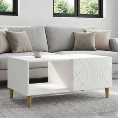Coffee Table 90 x 50 x 40 cm Engineered Wood High gloss white